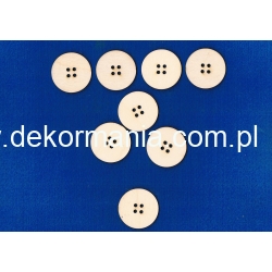 SKLEJKA #3mm Guzik 4cm  / Cena 1szt ( nr.6 węższy rozstaw  otworów ) , krawieckie, szycie